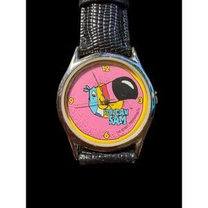 Kellogg's Toucan Sam Wristwatch 1990s Character Watch Black Leather Band